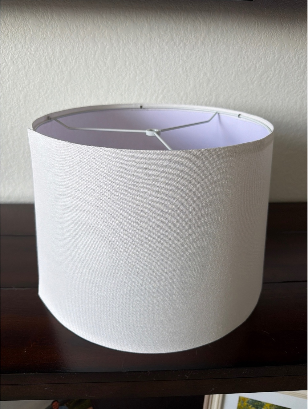 White Drum Lamp Shade 13 Inch Diameter x 10 Inch Height
